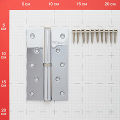 Петля Fuaro карточная левая разъемная 125х75 мм хром - фото 2
