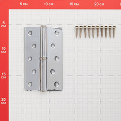Петля Fuaro карточная правая разъемная 125х75 мм хром - фото 2