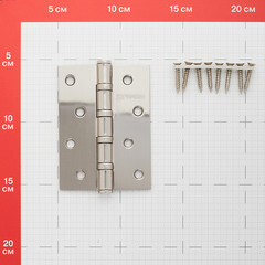 Петля Fuaro карточная универсальная неразъемная 100х75 мм матовый никель - фото 2