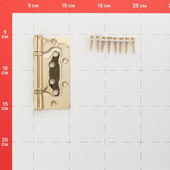 Петля Fuaro бабочка универсальная неразъемная 100х75 мм латунь - фото 4
