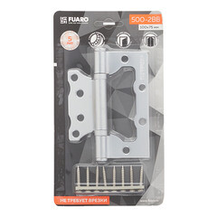 Петля Fuaro бабочка универсальная неразъемная 100х75 мм перламутровый хром - фото 3