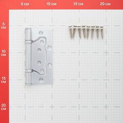 Петля Fuaro бабочка универсальная неразъемная 100х75 мм перламутровый хром - фото 2