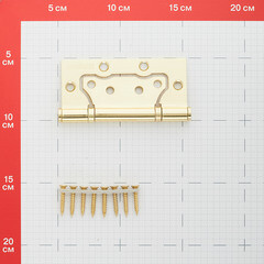 Петля Fuaro бабочка универсальная неразъемная 100х75 мм матовое золото - фото 2