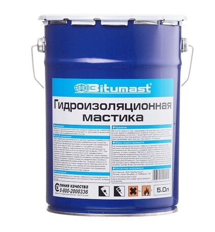 Мастика битумная гидроизоляционная Bitumast 18 кг/21,5 л — купить в ...