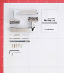 Ручка дверная Palladium City A Tesoro SN/CP квадратная розетка матовый никель/хром - фото 4