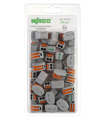 Клемма на 2 провода Wago 0,08-2,5 кв.мм с рычажками без пасты (50 шт.) (222-412/2650) - фото 5