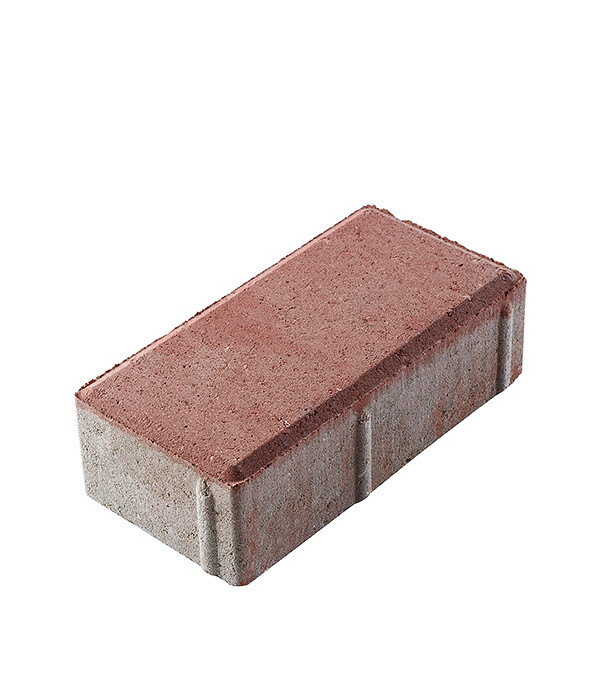 Плитка тротуарная Б.2.П.6 Брусчатка кирпичик 100х200х60 мм красная Выбор