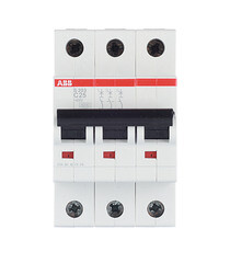 Автоматический выключатель модульный ABB S203 3P 25А тип C 6 кА 400 В (2CDS253001R0254) - фото 1