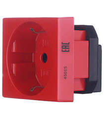 Розетка для кабель-канала DKC Viva красная со шторками 2 модуля (45015) - фото 2