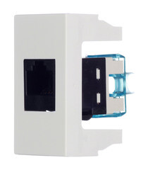 Розетка для кабель-канала компьютерная DKC Viva белая RJ45 1 модуль (45038) - фото 2