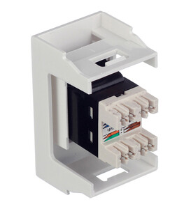 Розетка для кабель-канала компьютерная DKC Viva белая RJ45 1 модуль ...