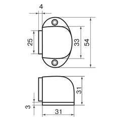 Упор дверной магнитный Palladium Стопор 02 - М AВ античная бронза - фото 2