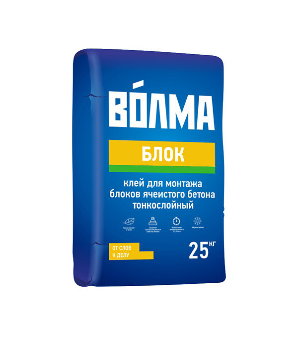 Изображение товара Клей для газобетона Волма Блок 25 кг