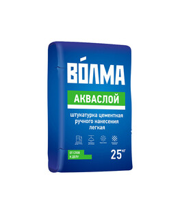 Штукатурка цементная Волма Акваслой легкая 25 кг — купить в Москве: цены, характеристики, отзывы и фото в интернет-магазине Петрович.