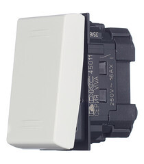 Выключатель для кабель-канала DKC Viva белый 1 модуль (45011) - фото 2