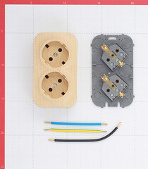 Розетка Legrand Quteo накладная дерево (782293) - фото 3