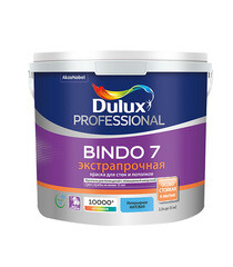 Краска моющаяся Dulux Bindo 7 экстрапрочная база BW белая 2,5 л