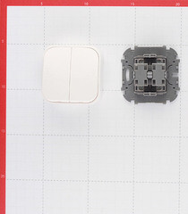 Выключатель Legrand Quteo двухклавишный накладной белый (782202) - фото 3