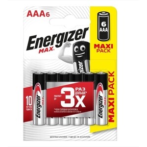 Батарейка ENERGIZER LR03 ААА BL6 Max E92 мизинчик — купить в Петровиче ...