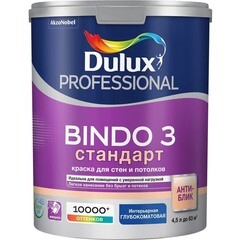 Краска Dulux Bindo 3 BW глубокоматовая 4,5 л (5309361)