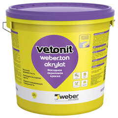 Краска водно-дисперсионная фасадная Weber vetonit tonakrylat белая 25 кг