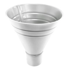 Воронка желоба Grand Line металлическая d300/100 мм белая RAL 9003