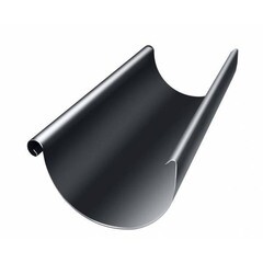 Желоб водосточный Оптима металлический d125 мм 3 м мокрый асфальт RAL 7024