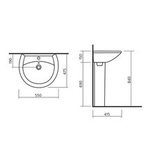Пьедестал Sanita Аттика 690 мм белый (ATCSAPD01) - фото 8