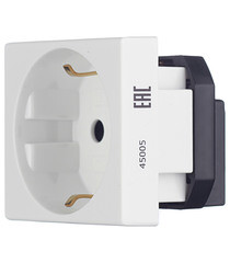 Розетка для кабель-канала DKC Viva белая со шторками 2 модуля (45005) - фото 5