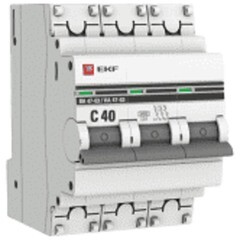 Автоматический выключатель EKF BA 47-63 3P 40A C 4,5кА на DIN-рейку