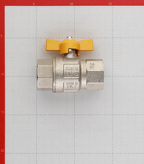 Кран шаровой газовый Tiemme 1 ВР(г) х 1 ВР(г) бабочка - фото 2