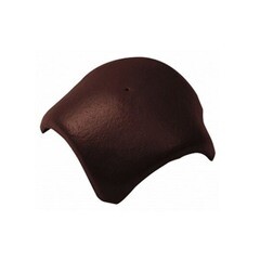 Черепица вальмовая минеральная Браас Франкфурт без зажима темно-коричневая