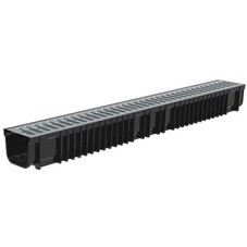 Лоток пластиковый Steelot SteePlain DN100 H100 с решеткой стальной