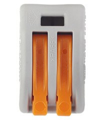 Клемма на 2 провода Wago 0,08-2,5 кв.мм с рычажками без пасты (50 шт.) (222-412/2650) - фото 4