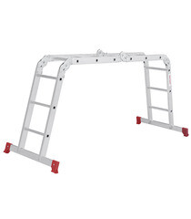 Лестница алюминиевая трансформер четырехсекционная 3 ступени Новая высота бытовая - фото 1