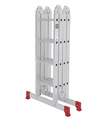 Лестница алюминиевая трансформер четырехсекционная 4 ступени Новая высота бытовая - фото 3