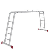 Изображение товара Лестница алюминиевая трансформер четырехсекционная 5 ступеней Новая высота бытовая