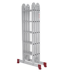 Лестница алюминиевая трансформер четырехсекционная 5 ступеней Новая высота бытовая - фото 6