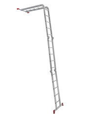 Лестница алюминиевая трансформер четырехсекционная 5 ступеней Новая высота бытовая - фото 3