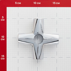 Соединитель крестообразный для шести/пяти труб к системе Joker d25 мм усиленный хром - фото 2