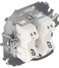 Выключатель Simon 15 двухклавишный встраиваемый слоновая кость (1591398-031) - фото 5