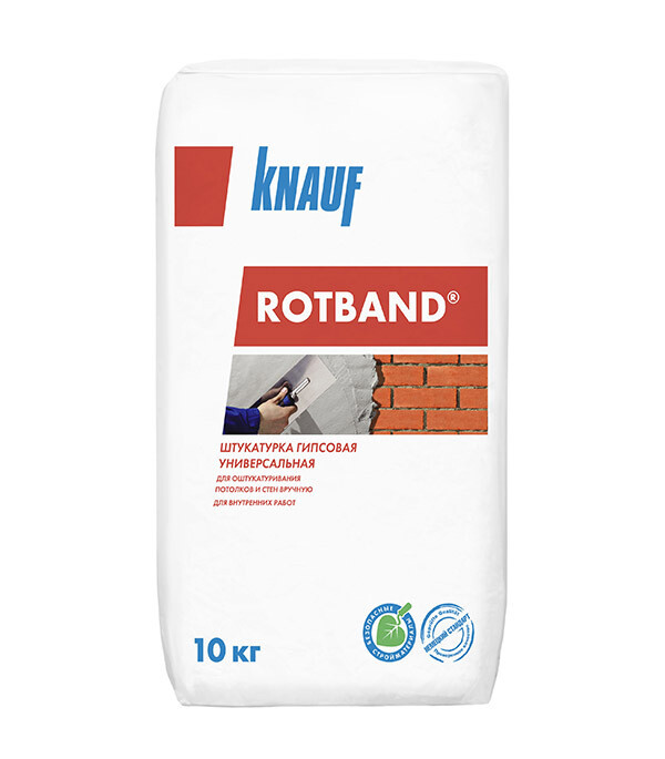 Изображение товара Гипсовая штукатурка Knauf Ротбанд 10 кг для внутренних работ