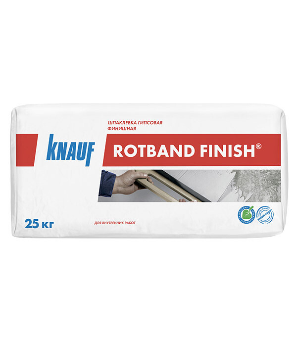 Изображение товара Шпаклевка гипсовая Knauf Ротбанд Финиш 25 кг для внутренних работ