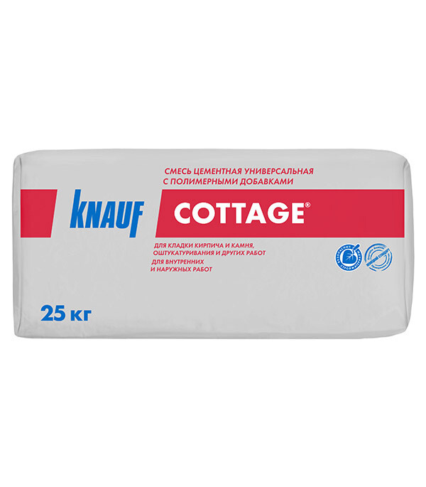 Изображение товара Смесь кладочная Knauf Коттедж серая 25 кг