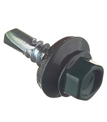 Саморезы кровельные с буром 19х5,5 мм металл-металл зеленые RAL 6005 (70 шт.) - фото 4