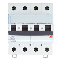Автоматический выключатель Legrand TX3 (404072) 4Р 25А тип С 6 кА 230 В на DIN-рейку