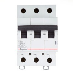 Автоматический выключатель Legrand RX3 (419709) 3P 20А тип С 4,5 кА 400 В на DIN-рейку