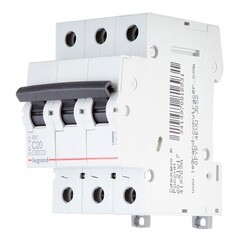 Автоматический выключатель модульный Legrand RX3 3P 20А тип C 4,5 кА 400 В (419709) - фото 2