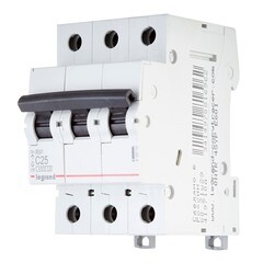 Автоматический выключатель модульный Legrand RX3 3P 25А тип C 4,5 кА 400 В (419710) - фото 3