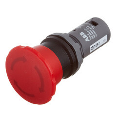 Кнопка грибок ABB CE4T-10R-11 300 В 1NO+1NC IP20 с фиксацией красная (1SFA619550R1071)